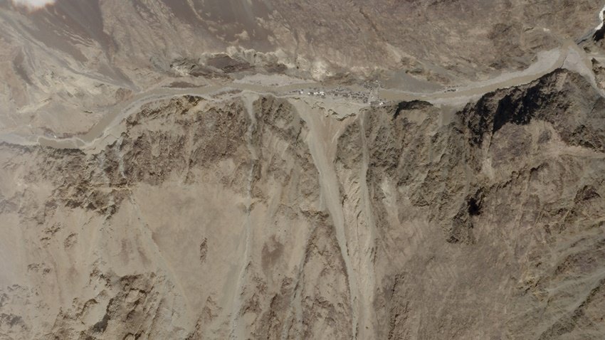 galwan valley, galwan valley satellite images, satelitte photos of galwan valley