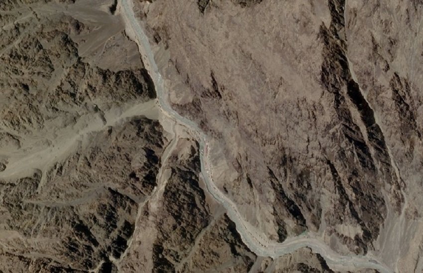 गालवान घाटी की सैटेलाइट इमेज। (Photo: PLANET LABS INC/via REUTERS)