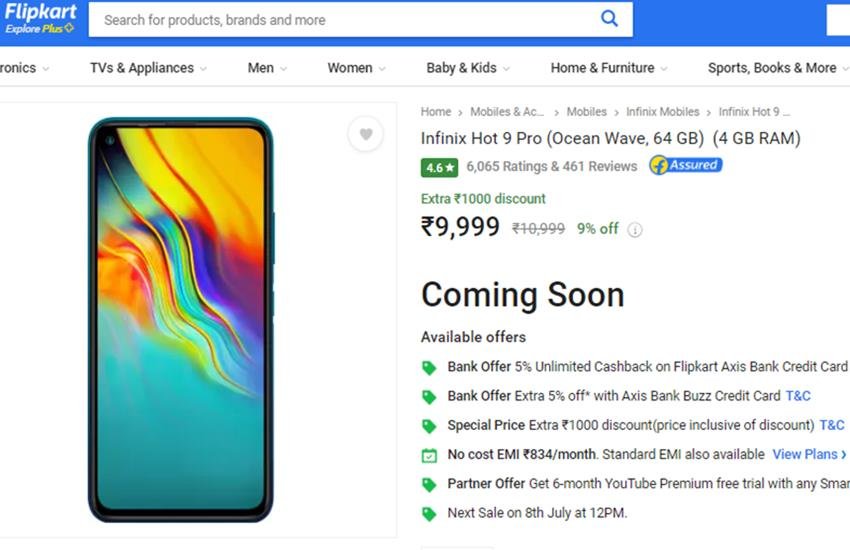 Infinix Hot 9 Pro Next Sale Date