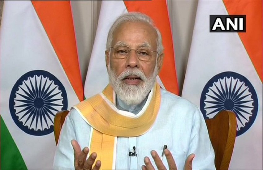 प्रधानमंत्री नरेंद्र मोदी ने वीडियो कॉन्फ्रेंसिंग के जरिये बात की। (pc - ANI) प्रधानमंत्री नरेंद्र मोदी ने वीडियो कॉन्फ्रेंसिंग के जरिये बात की। (pc - ANI)