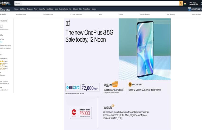 OnePlus 8 Amazon Offers
