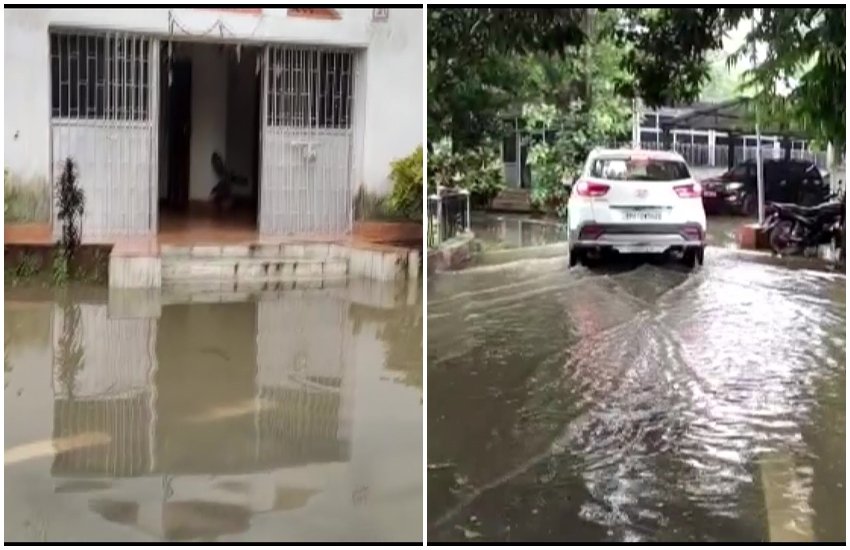 मंत्री के घर में पानी घुसने की तस्वीर सोशल मीडिया पर जमकर वायरस हो रही है। (pc- ANI)