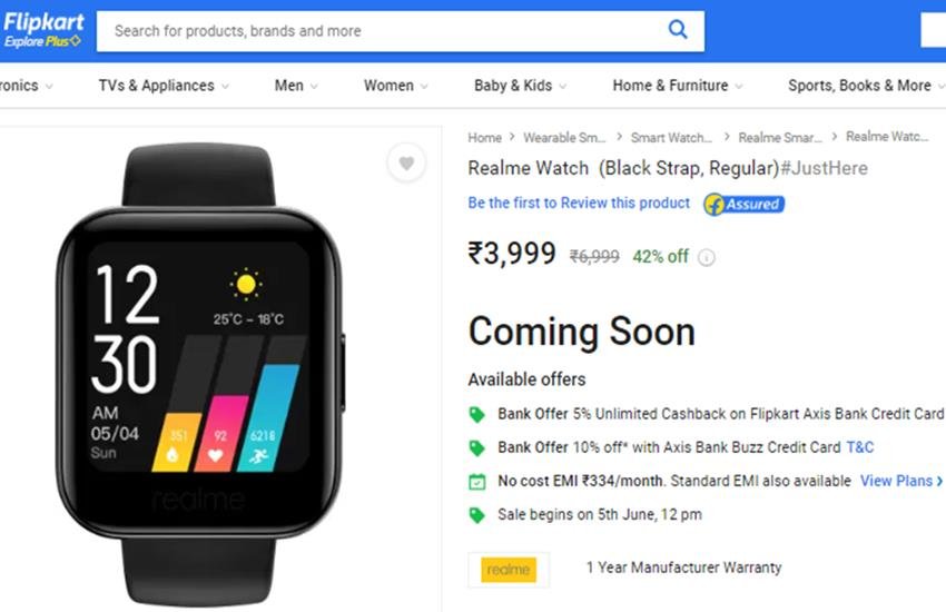 Realme Watch Features