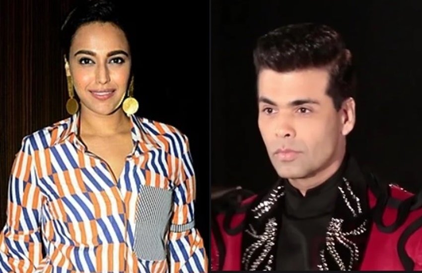Karan Johar, Karan Johar on nepotism, Swara Bhasker, Swara bhasker on nepotism, swara Bhasker ask question to karan johar on nepotism,
