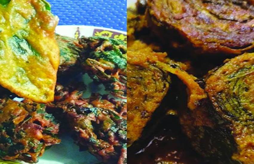 दाना-पानी: पुई बजका और अरबी के पतोड़े।