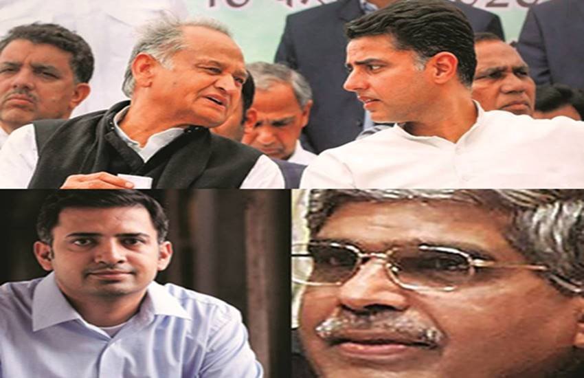 राजस्थान राजनीतिक गतिरोध: सीएम अशोक गहलोत और सचिन पायलट (ऊपर) तथा कानूनविद् चाकसू रॉय और लोकसभा के पूर्व महासचिव पी. श्रीधरन (नीचे)।