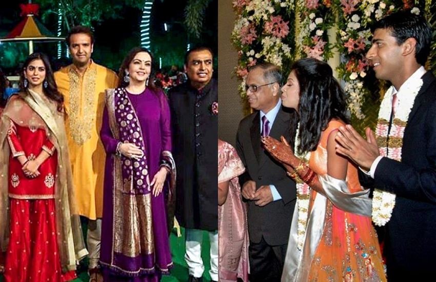 मुकेश अंबानी से लेकर शिव नाडर जैसे तमाम ऐसे भारतीय उद्योगपति हैं जिन्होंने अपनी उद्यमिता और दूरदर्शिता से बिजनेसे के क्षेत्र में ऐसा नाम बनाया है कि पूरी दुनिया में इनकी चर्चा होती है। ये उद्योगपति अपने बिजनेस के साथ ही पर्सनल लाइफ को लेकर भी सुर्खियों में रहते हैं। आइए जानते हैं भारत के कुछ मशहूर उद्योगपतियों ने आखिर किसे हाथ में अपनी बेटी का हाथ सौंपा है (Photos:Social Media):