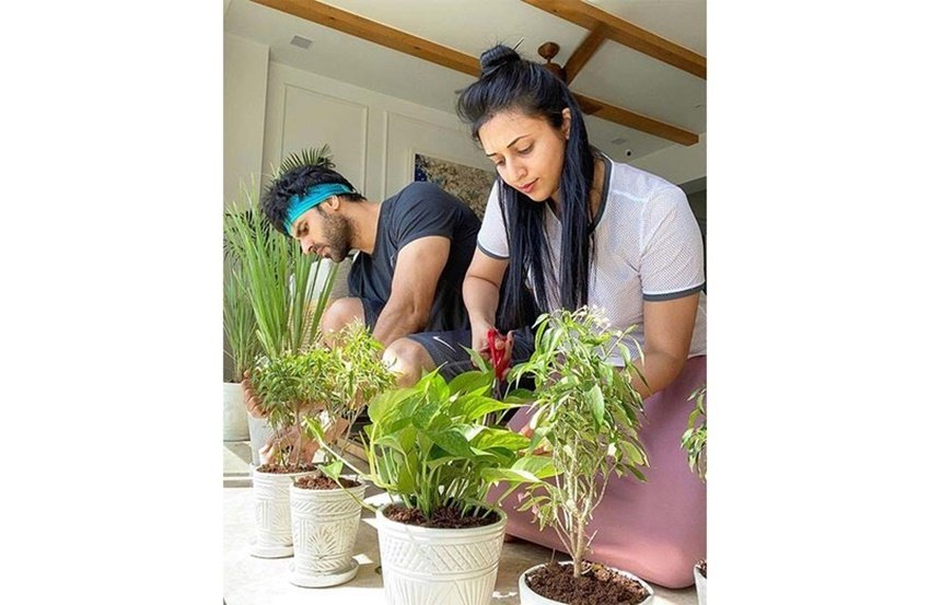 घर के एक हिस्से में इस एक्टर कपल ने कुछ गार्डनिंग भी कर रखी है। दोनों अपने पौधों का ध्यान खुद ही रखते हैं।