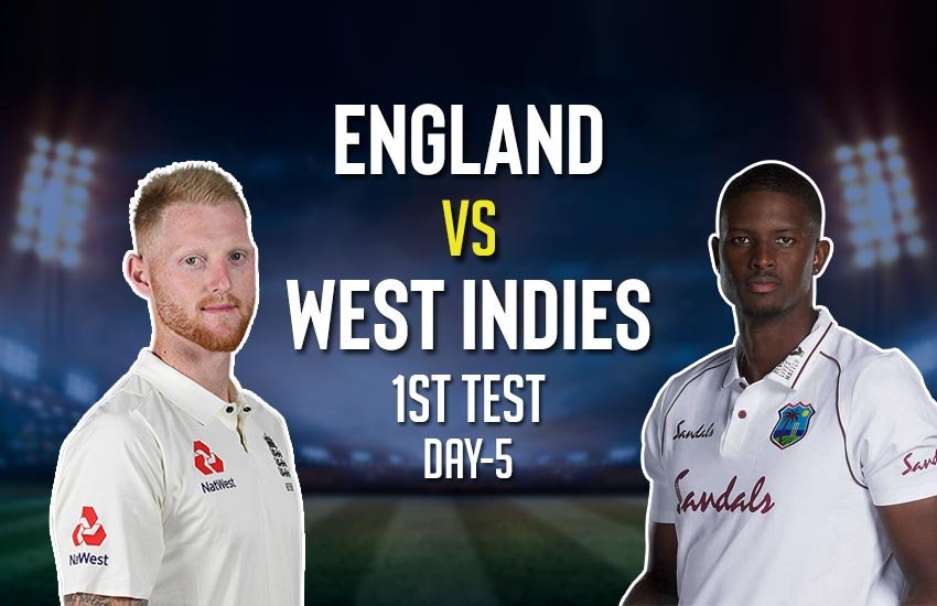  England vs West Indies 1st Test Day 5: बेन स्टोक्स इंग्लैंड और जेसन होल्डर वेस्टइंडीज के कप्तान हैं।