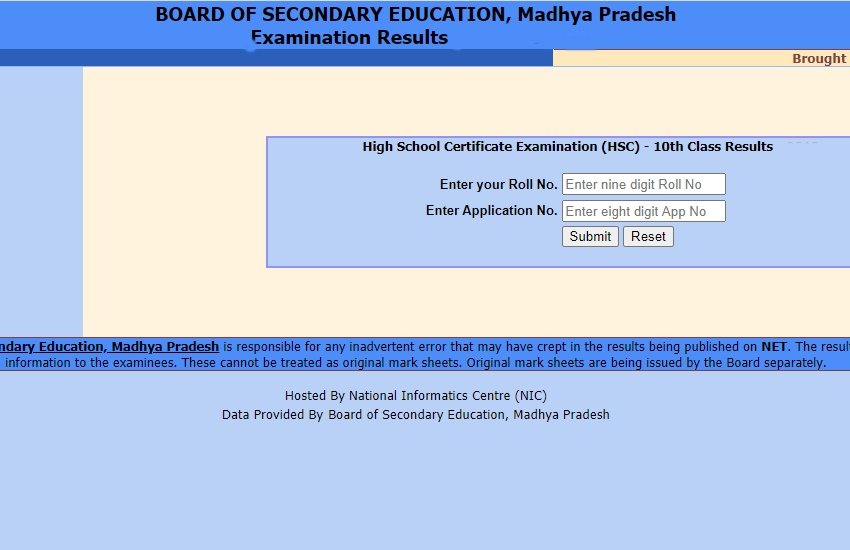 mp board, mpbse, mp board 10th result 2020, mpbse.nic.in