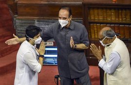 digviajaya singh, jyotiraditya scindia, rajya sabha oath ceremony, digvijaya scindia