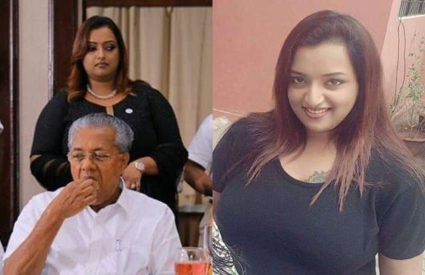 Swapna Suresh: हाल ही में केरल के तिरुअनंतपुरम एयरपोर्ट पर 13 करोड़ रुपए का 30 किलो सोना पकड़ा गया था। यह सोना भारत में UAE के दूतावास के नाम पर था। NIA ने इस मामले में स्‍वपना सुरेश नाम की महिला को गिरफ्तार किया है। स्वप्ना की गिरफ्तारी के बाद से ही केरल के मुख्यमंत्री पी विजयन के साथ उसकी तस्वीरें वायरल हो रही हैं। (All Photos: Social media)