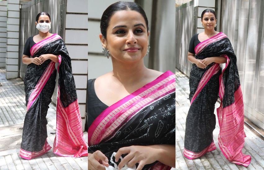 Vidya Balan, Shakuntala Devi: विद्या बालन का नाम यूं तो कभी फैशन डीवा के तौर पर नहीं लिया जाता है, लेकिन वह अपने फैशन सेंस से अकसर चर्चा में रहती हैं। एक बार फिर से ऐसा ही कुछ हुआ है। विद्या बालन लंबे अर्से बाद मुंबई में घर से बाहर स्पॉट हुई हैं। उनकी कुछ तस्वीरें भी सोशल मीडिया में आई हैं। इन तस्वीरों में विद्या बालन की साड़ी लोगों का ध्यान अपनी तरफ खींच रही है। 