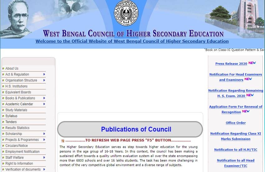 Wbchse.nic.in, West Bengal Board HS 12th Result 2020 LIVE Updates: 12वीं का रिजल्ट जारी, 90.13% छात्र पास, इन वेबसाइट्स पर करें चेक - Jansatta