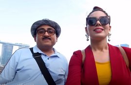 Taarak Mehta Ka Ooltah Chashmah, jethalal and babita enjoys singapore TMKOC, JETHALAL and BABITA romantic moments,