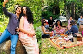 Kangana Ranaut, kangana ranaut picnic with family, kangana ranaut rangoli chandel, kangana ranaut enjoys picnic with family in Himachal pradesh,