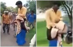 मध्य प्रदेश: भीड़ ने पत्नी को पीटा फिर पति को कंधे पर बैठाकर घुमाने की दी सजा, वीडियो वायरल होने से हड़कंप