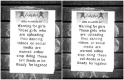 जम्मू कश्मीर: ‘लड़कियों ने डांसिंग वीडियो अपलोड किया तो टांग तोड़ देंगे’, आतंकियों ने पोस्टर चिपका कर दी धमकी; हड़कंप