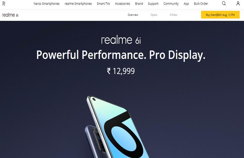 Realme 6i Next Sale Date