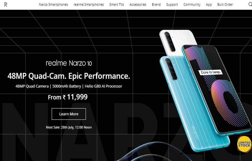 Realme Narzo 10 Next Sale Date