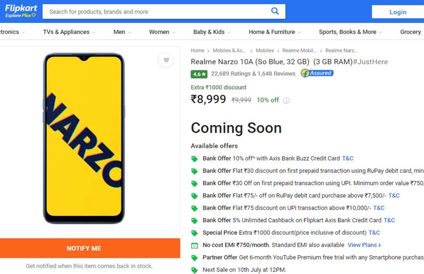 Realme Narzo 10A