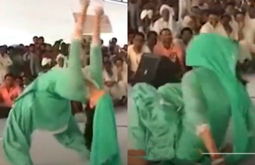 डांस करते हुए गिरीं डांसिंग क्वीन सपना चौधरी
