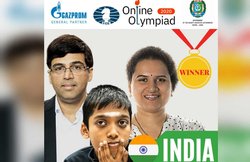 ऑनलाइन चेस ओलंपियाड में भारत और रूस ने जीता गोल्ड मेडल, बीच मैच में कट गया इंटरनेट कनेक्शन
