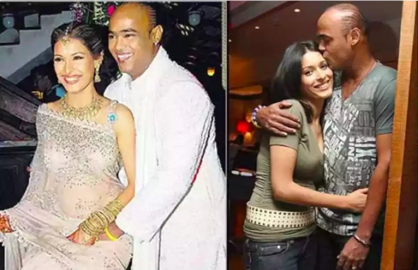 Vinod Kambli and model Andrea Hewitt