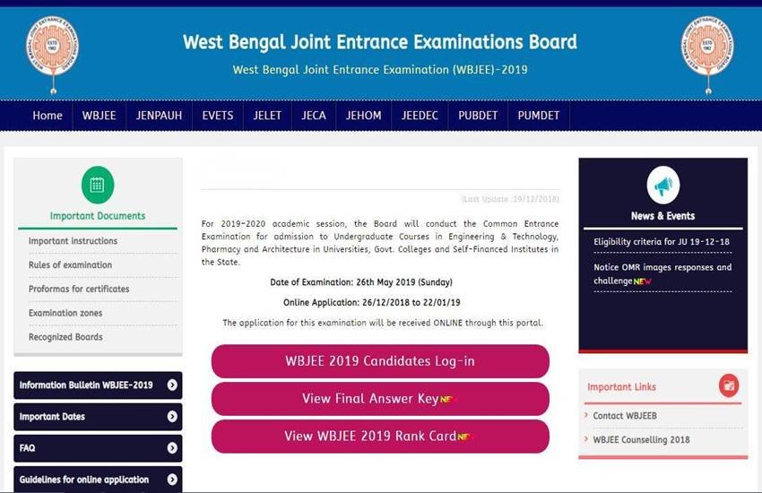 wbjee result, wbjee result 2020, wbjee results 2020