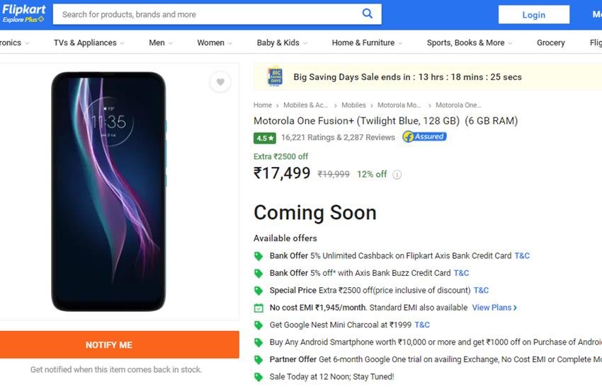 Motorola One Fusion Plus