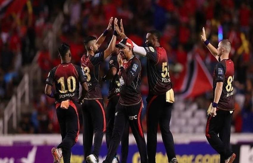 CPL 2020, TKR vs BT Live Cricket Score Online: ट्रिबैगो के कप्तान कीरोन पोलार्ड और बारबाडोस के कप्तान जेसन होल्डर हैं। (सोर्स - सोशल मीडिया)