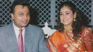 Tina Munim, Anil Ambani, Dhirubhai Ambani