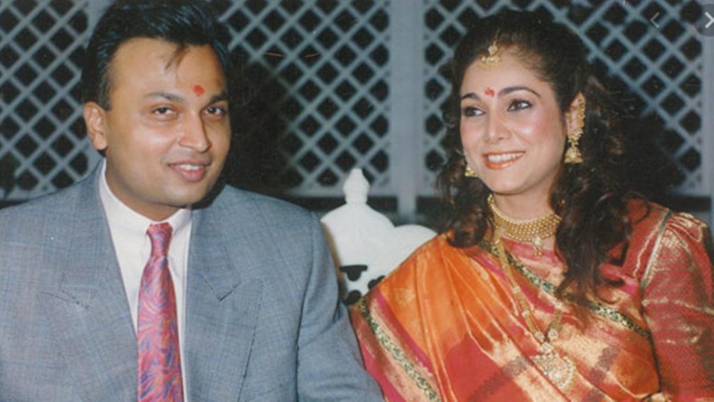 Tina Munim, Anil Ambani, Dhirubhai Ambani