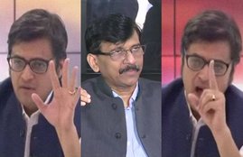 Republic TV debate show, R Bharat Debate, Arnab vs Sanjay raut