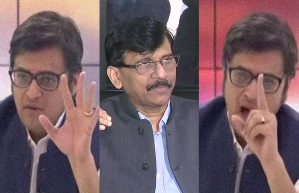 Republic TV debate show, R Bharat Debate, Arnab vs Sanjay raut