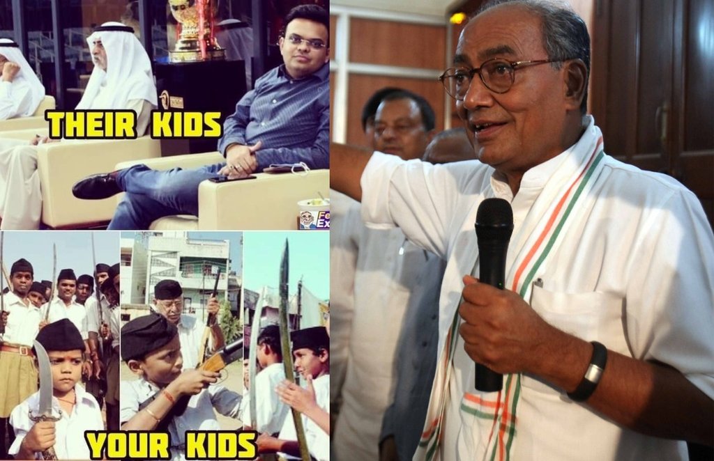 Digvijay Singh, Congress, INC, Troll, Amit Shah, Son, Jay Shah, Photo