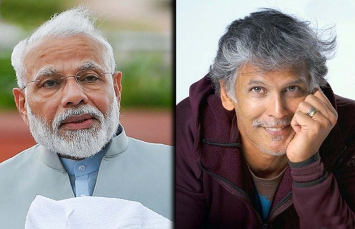 PM Modi, Milind Soman, Fitness India Dialogue, Narendra Modi