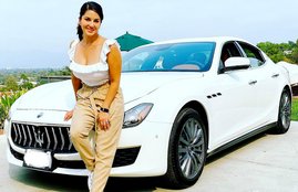 Actress Sunny Leone, Sunny Leone maserati Ghibli, Sunny Leone Hot Car collection, Sunny Leone Pictures, Sunny Leone Hot Pictures