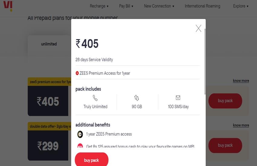 Vi Recharge Plans