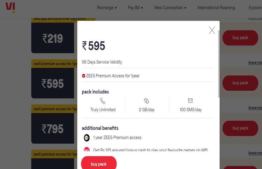 Vi Recharge Plans