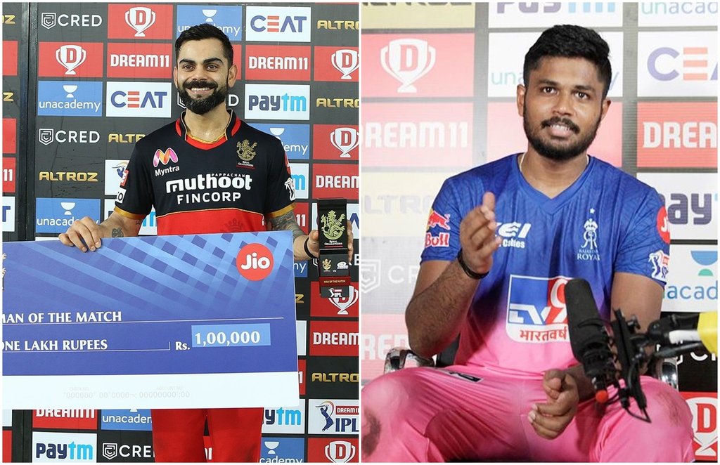 Virat Kohli Sanju Samson IPL 2020