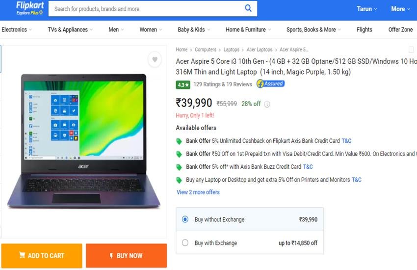 Flipkart Laptop Deals