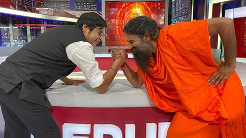baba ramdev Patanjali, Arnab Goswami Republic TV