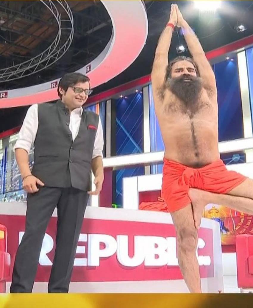 baba ramdev Patanjali, Arnab Goswami Republic TV