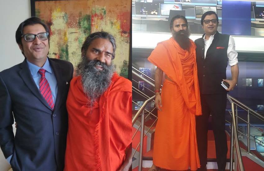 baba Ramdev and arnab goswami, Arnab goswami, republic bharat