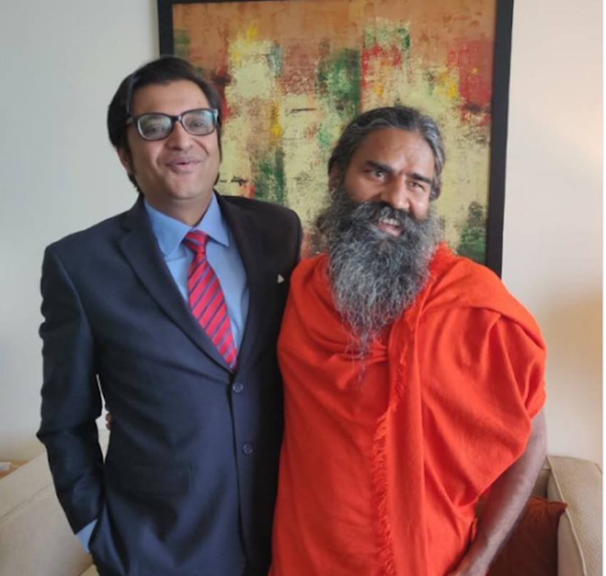 baba ramdev Patanjali, Arnab Goswami Republic TV