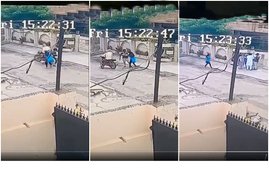 Punjab, Jalandhar, Bike riders, CCTV, Chain snatcher, Kusum, Video, Thieves, jansatta news