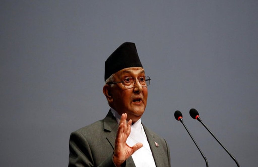kp sharma oli nepal disputed map