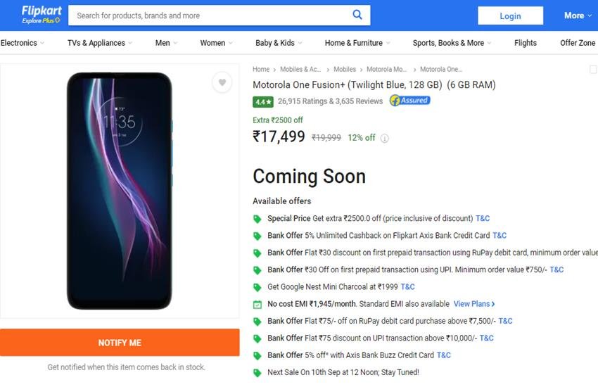Motorola One Fusion Plus