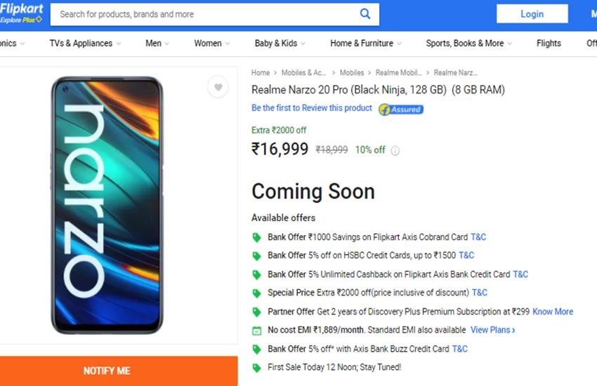 Realme Narzo 20 Pro